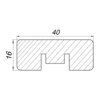 Рейка сращенная термо 16x40x3000 мм осина