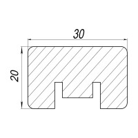 Рейка сращенная термо 20x30x3000 мм осина