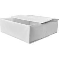 Короб для хранения с крышкой полиэстер 52x55x18 белый