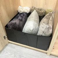 Короб для хранения без крышки полиэстер 52x55x25 черный