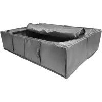 Короб для хранения с крышкой полиэстер 52x72x18 серый