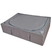 Короб для хранения с крышкой полиэстер 52x72x18 серый