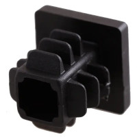 Заглушка для трубы 15x15 мм пластик, цвет черный