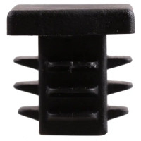 Заглушка для трубы 15x15 мм пластик, цвет черный