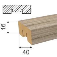Рейка Бриона 16x40x2700 мм МДФ цвет дуб винтаж