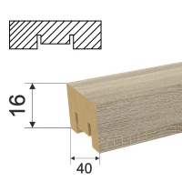 Рейка Бриона 16x40x2700 мм МДФ цвет дуб сонома