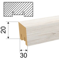 Рейка Милана 20x30x2700 мм МДФ цвет дуб Санремо белый