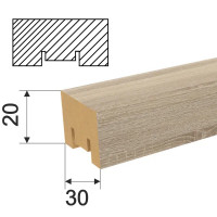 Рейка Милана 20x30x2700 мм МДФ цвет дуб сонома