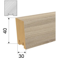 Рейка Ривьера 40x30x2700 мм МДФ цвет дуб сонома