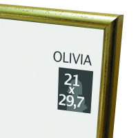 Рамка Olivia 21x29.7 см пластик цвет золото