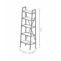 Стеллаж для ванной комнаты широкий Март Ferro 35x60x170 см цвет черный