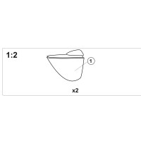 Полка для ванной Турин 80F стеклянная 12.5x80 см