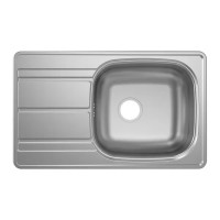 Мойка для кухни врезная с крылом Ukinox 78.8x48.8 см глубина чаши 17 см нержавеющая сталь цвет серый