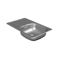 Мойка для кухни врезная с крылом Ukinox 78.8x48.8 см глубина чаши 17 см нержавеющая сталь цвет серый