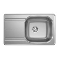 Мойка для кухни врезная с крылом Ukinox 78.8x48.8 см глубина чаши 17 см нержавеющая сталь цвет серый