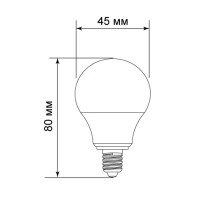 Лампа светодиодная Bellight E14 220-240 В 7 Вт шар 600 лм теплый белый цвет света