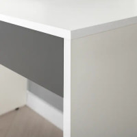 Стол компьютерный 2 ящика 98.2x75.3x56.2 см ЛДСП цвет белый ящики графит