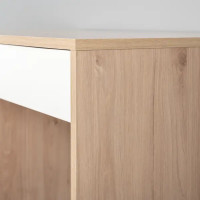 Стол компьютерный прямоугольный 75.3x98.2x56.2 см ЛДСП дуб гикори ящики белые