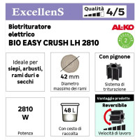 Измельчитель садовый электрический Al-Ko LH 2810 Easy Crush 2800 Вт