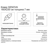 Ковер вискоза Genova 009/655590 160х230 см цвет серый