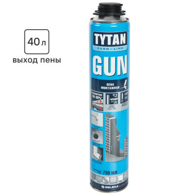 Пена монтажная профессиональная Tytan Gun 40 летняя 730 мл