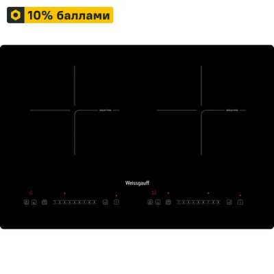 Индукционная варочная панель Weissgauff HI 412 H 61 см 2 конфорки цвет черный