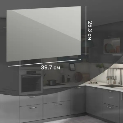 Фасад для кухонного шкафа Аша грей 39.7x25.3 см Delinia ID ЛДСП цвет светло-серый