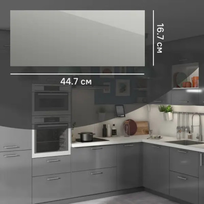 Фасад для кухонного ящика под духовку Delinia ID Аша серый 44.7x16.7 см ЛДСП цвет светло-серый