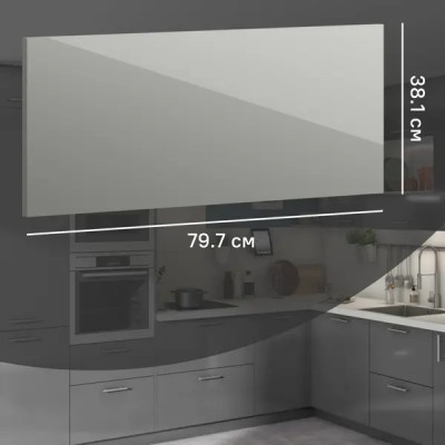 Фасад для кухонного шкафа Аша грей 79.7x38.1 см Delinia ID ЛДСП цвет светло-серый