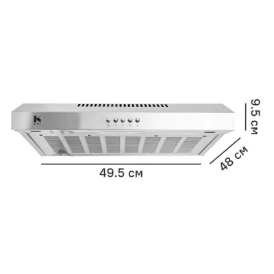 Вытяжка плоская Kitll KCH 5301 50 см цвет хром