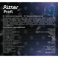 Прожектор светодиодный уличный Ritter Profi 20 Вт 2700К IP65 теплый белый свет