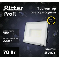 Прожектор светодиодный уличный Ritter Profi 70 Вт 2700К IP65 теплый белый свет