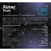 Прожектор светодиодный уличный Ritter Profi 100 Вт 2700К IP65 теплый белый свет