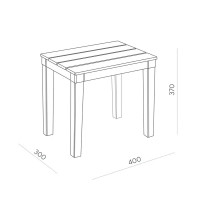 Столик для шезлонга «Прованс» 40x30 см цвет шоколад