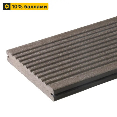 Террасная доска ДПК Terradeck коричневый 3000x150x21 мм структура дерева/вельвет 0.45 м²