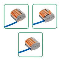 Клеммы соединительные монтажные с рычажком Duwi СМК 222-415 5-проводные 4мм² серые 50шт 26659 4