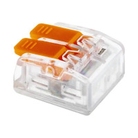 Клеммы соединительные монтажные с рычажком Duwi СМК 223-412 2-проводные 4мм² прозрачные 50 шт 26690 7