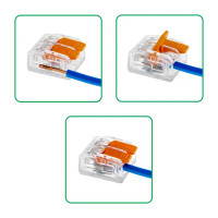 Клеммы соединительные монтажные с рычажком Duwi СМК 223-412 2-проводные 4мм² прозрачные 50 шт 26690 7