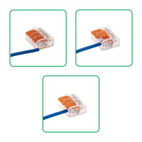 Клеммы соединительные монтажные с рычажком Duwi СМК 223-413 3-проводные 4мм² прозрачные 50 шт 26716 4