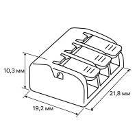 Клеммы соединительные монтажные с рычажком Duwi СМК 223-413 3-проводные 4мм² прозрачные 50 шт 26716 4
