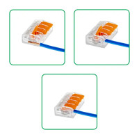Клеммы соединительные монтажные с рычажком Duwi СМК 223-414 4-проводные 4мм² прозрачные 50 шт 26746 1