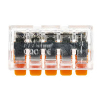 Клеммы соединительные монтажные с рычажком Duwi СМК 223-415 5-проводные 4мм² прозрачные 20 шт 26749 2