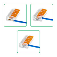 Клеммы соединительные монтажные с рычажком Duwi СМК 223-415 5-проводные 4мм² прозрачные 20 шт 26749 2