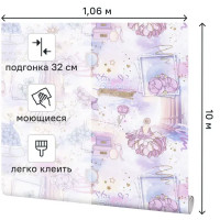 Обои флизелиновые Home Color Ballet розовые 1.06 м 71905-65