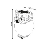 Светильник уличный светодиодный Uniel Сова на солнечных батареях цвет серый