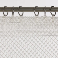 Тюль на ленте Leopar 300x280 см геометрия цвет молочный