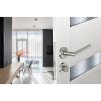 Дверные ручки Edson WC1R4ST, с запиранием, цвет нержавеющая сталь