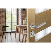 Дверные ручки Edson WC1R4ST, с запиранием, цвет нержавеющая сталь