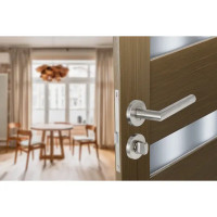 Дверные ручки Edson WC1R4ST, с запиранием, цвет нержавеющая сталь
