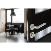Дверные ручки Edson WC1R4ST, с запиранием, цвет нержавеющая сталь